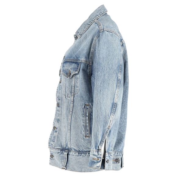 Khaite Grizzo Denim Jacket in Blue Cotton - Picture 2 of 3